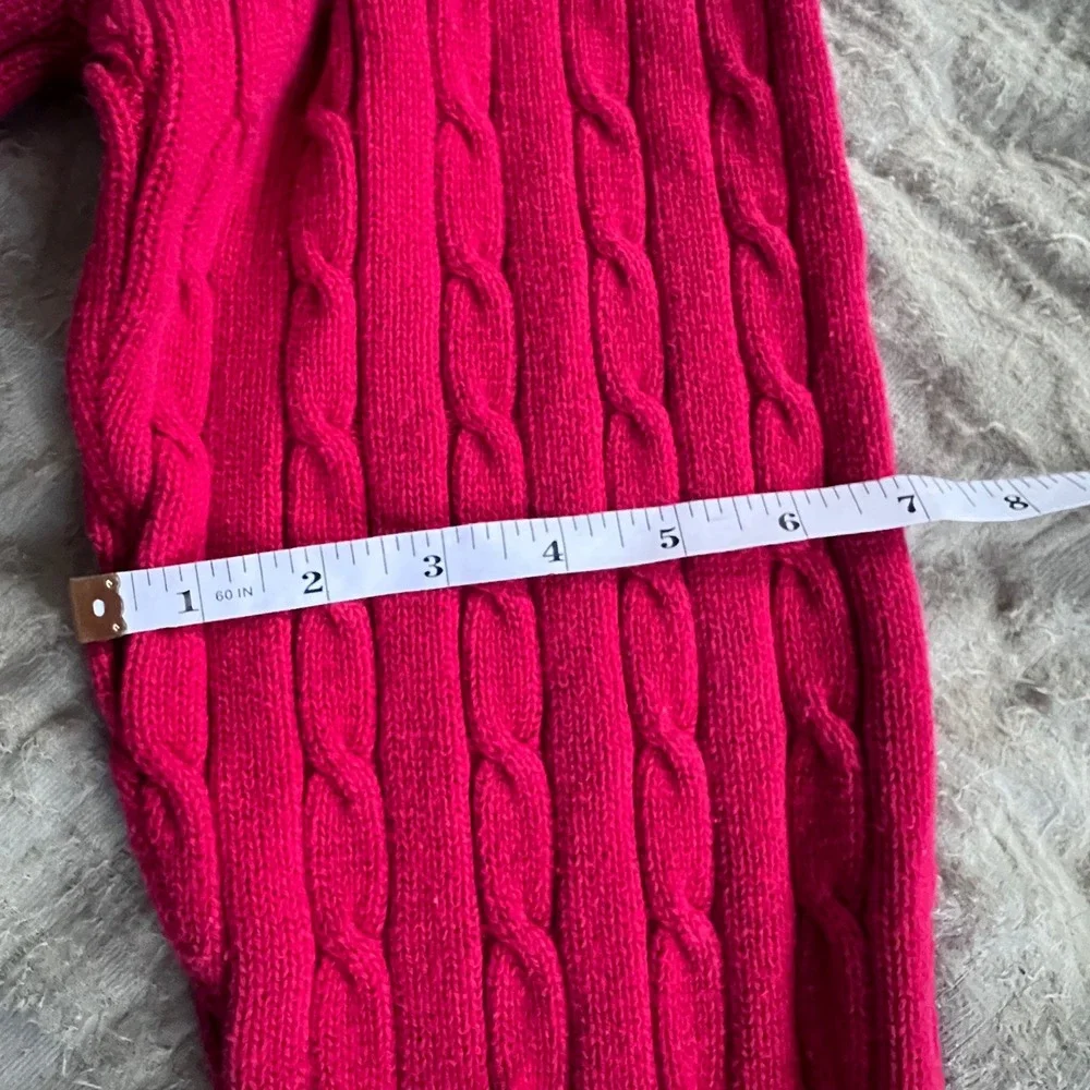 Hunt Club Women's Preppy Academia Cable Knit V-Neck 100% Cotton Sweater Size XL
